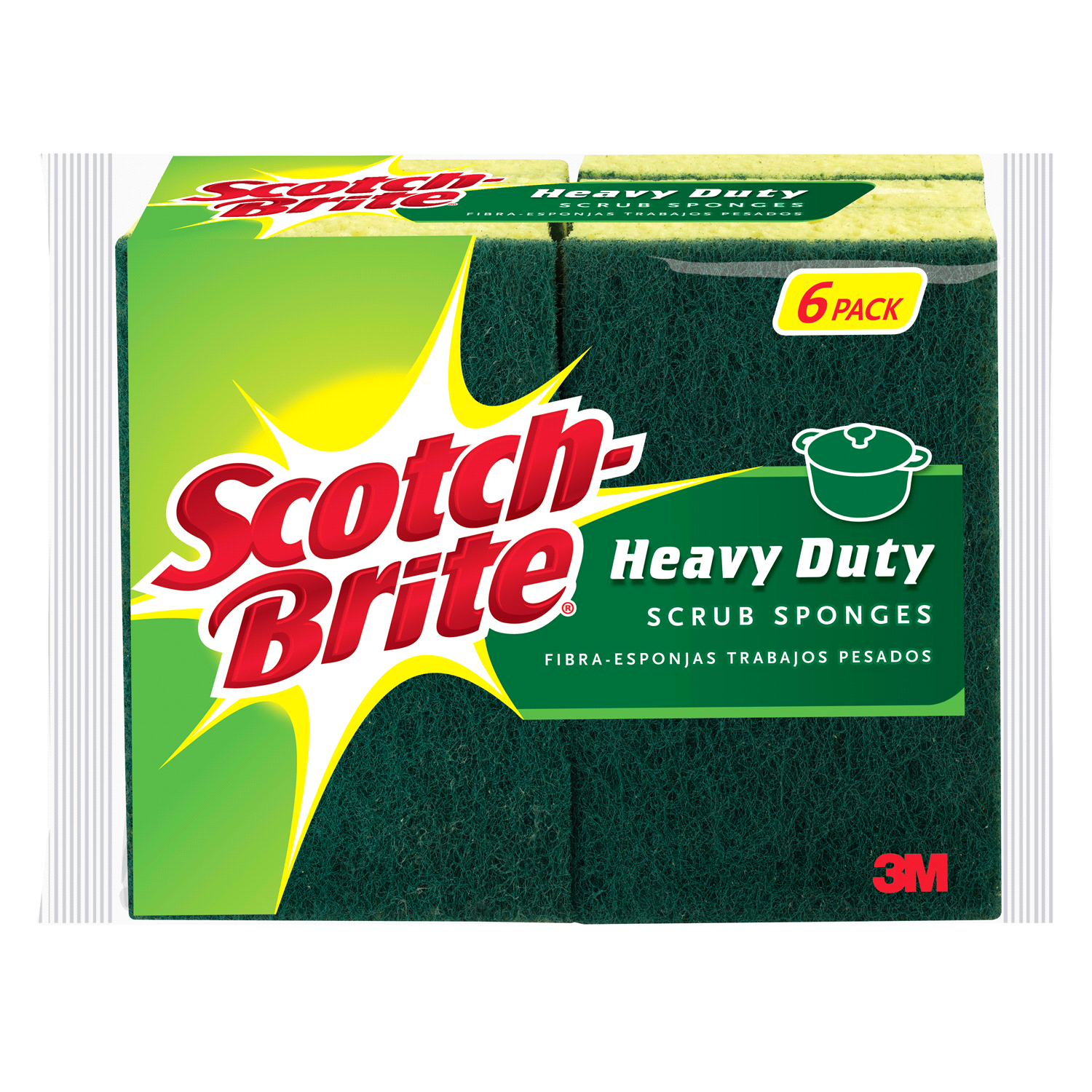 slide 1 of 5, Scotch-Brite Heavy Duty Scrub Sponges 6 Each, 6 ct
