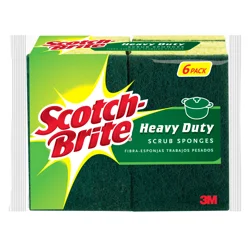 Scotch-Brite Heavy Duty Scrub Sponges 6 Each