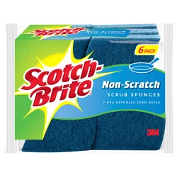 Scotch-Brite Zero Scratch Scrub Sponges 6 Each