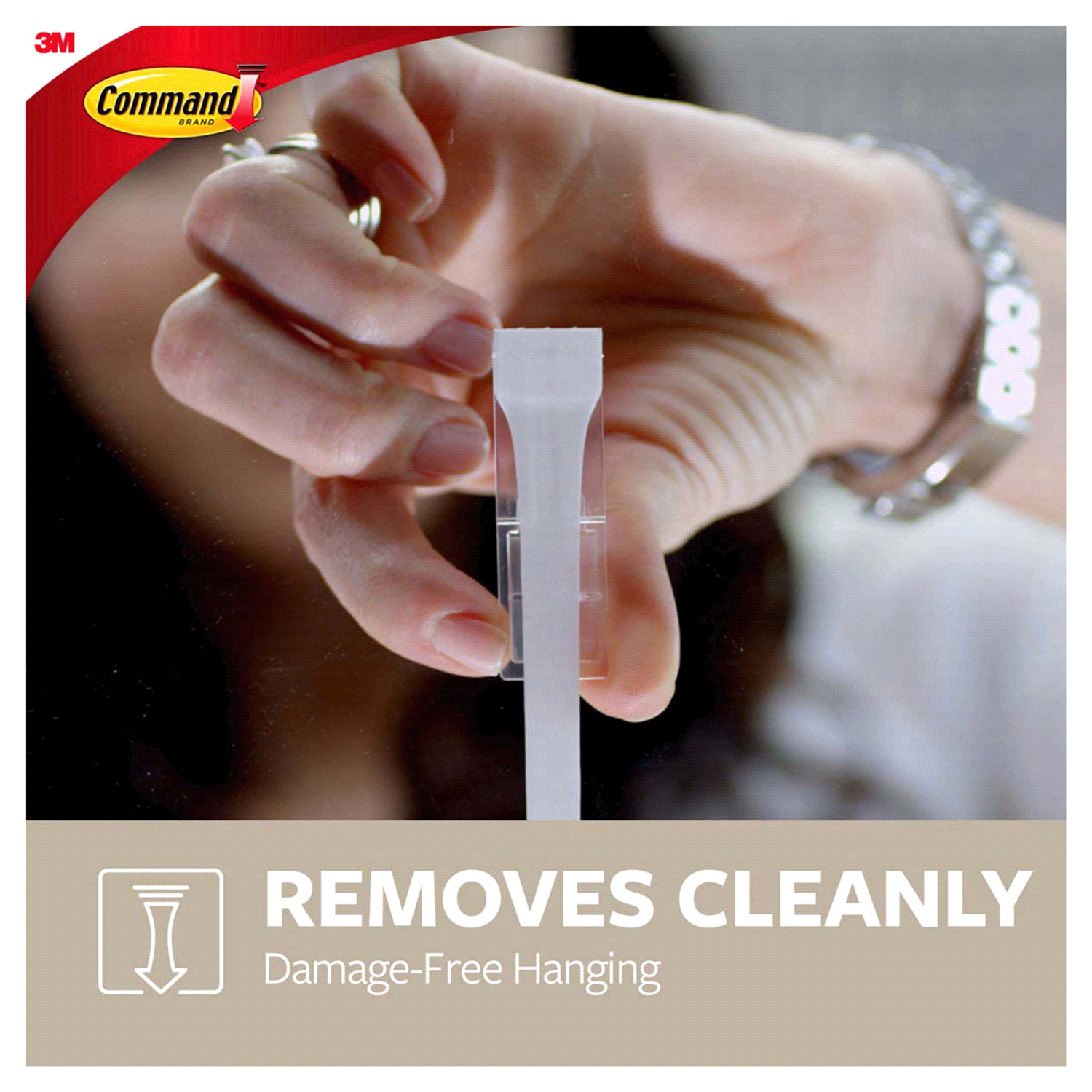 slide 5 of 5, Command™ Command 3M Command Damage-Free Hanging Large Brushed Nickel Metal Hook, 1 ct