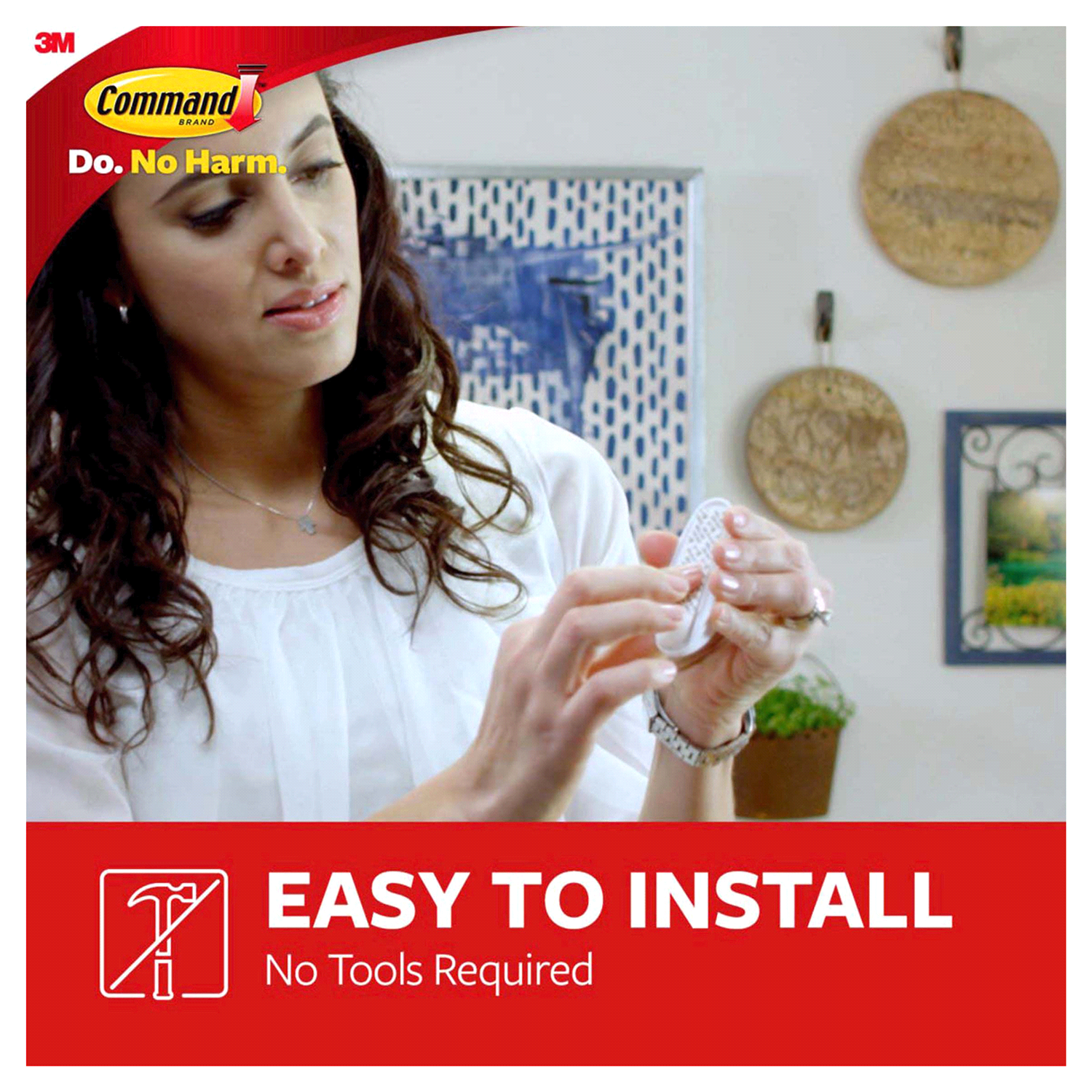 slide 3 of 5, Command 6 Hooks 12 Strips Medium Sized Utility Hooks Value Pack White, 1 ct