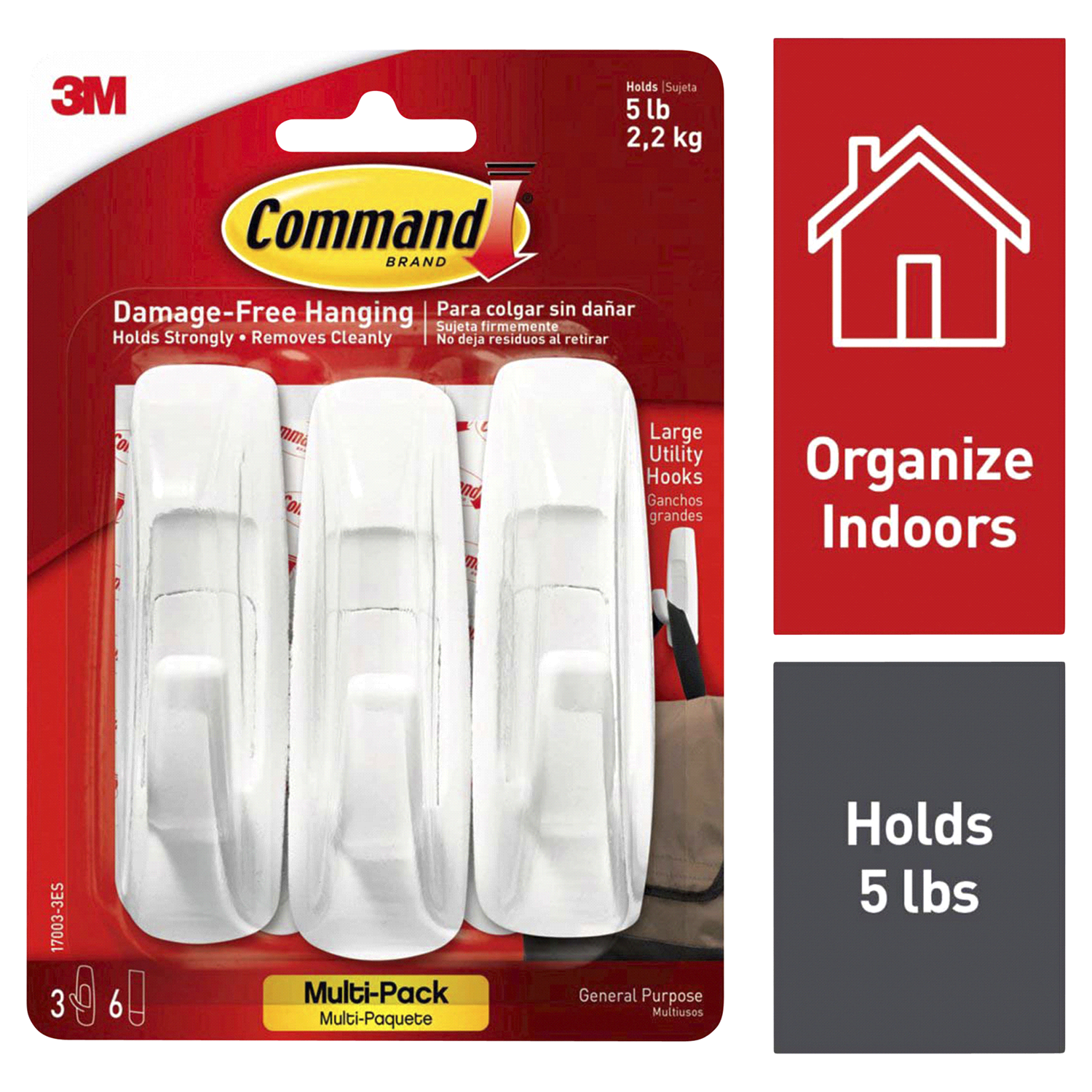 slide 1 of 5, Command Hook Large, 1 ct