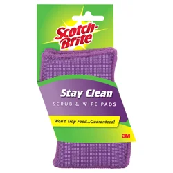Scotch-Brite Stay Clean Scrubbing Pads 2 Each