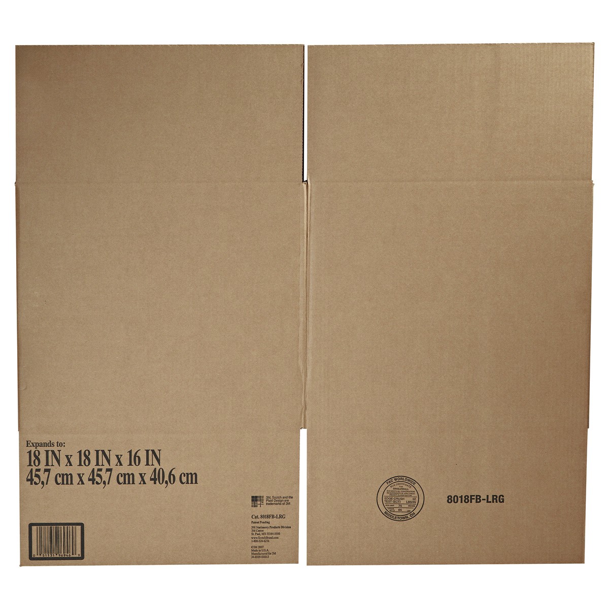 slide 2 of 2, Scotch 18" x 18" x 16" Mailing, Moving & Storage Box, 18 in