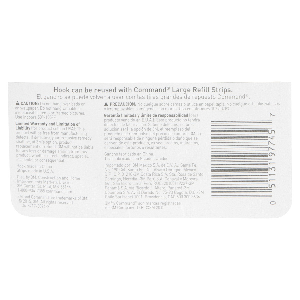 slide 2 of 2, Command Hook 1 ea, 1 ct