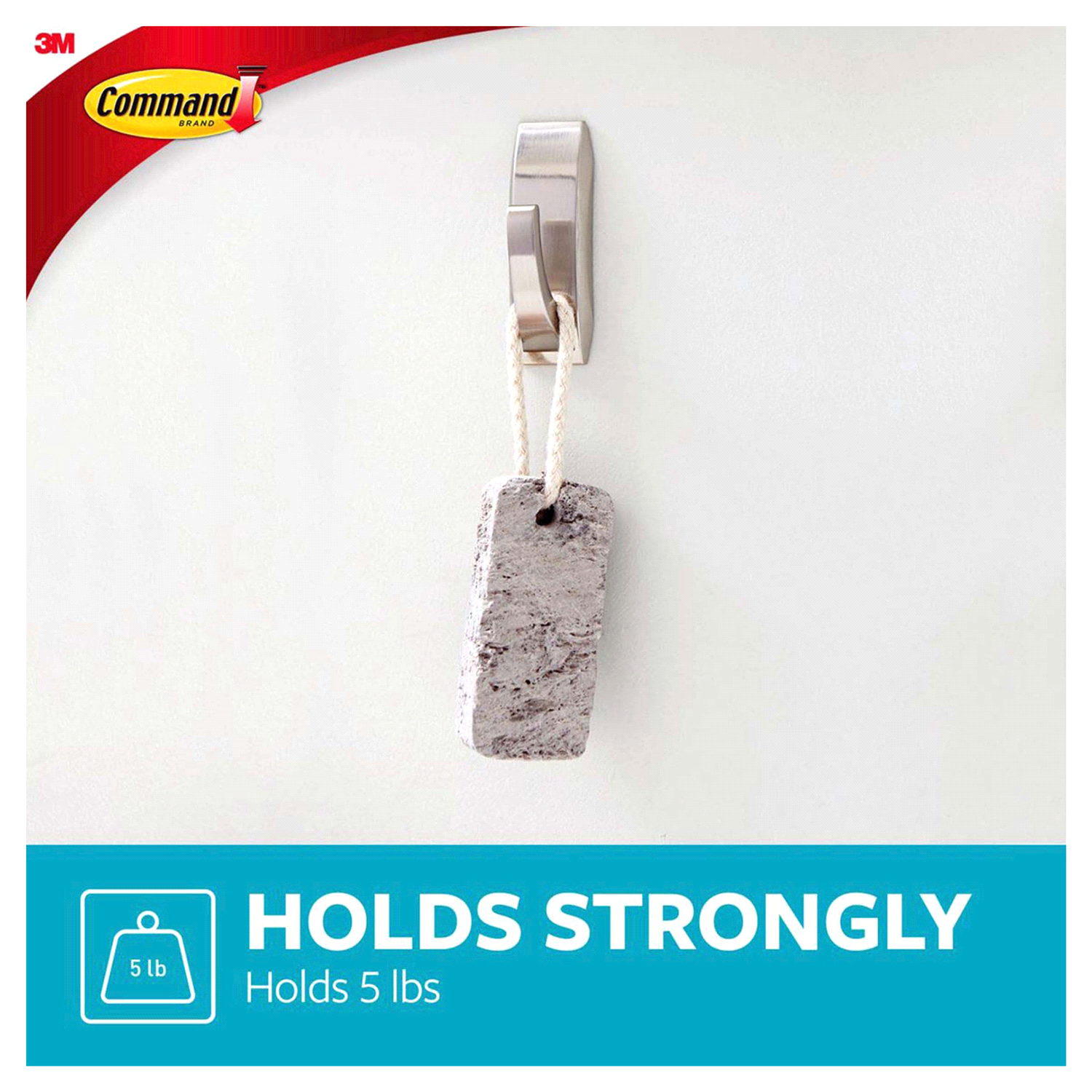 slide 2 of 5, Command Modern Reflections Hook With Water-Resistant Strips Large, 1 ct