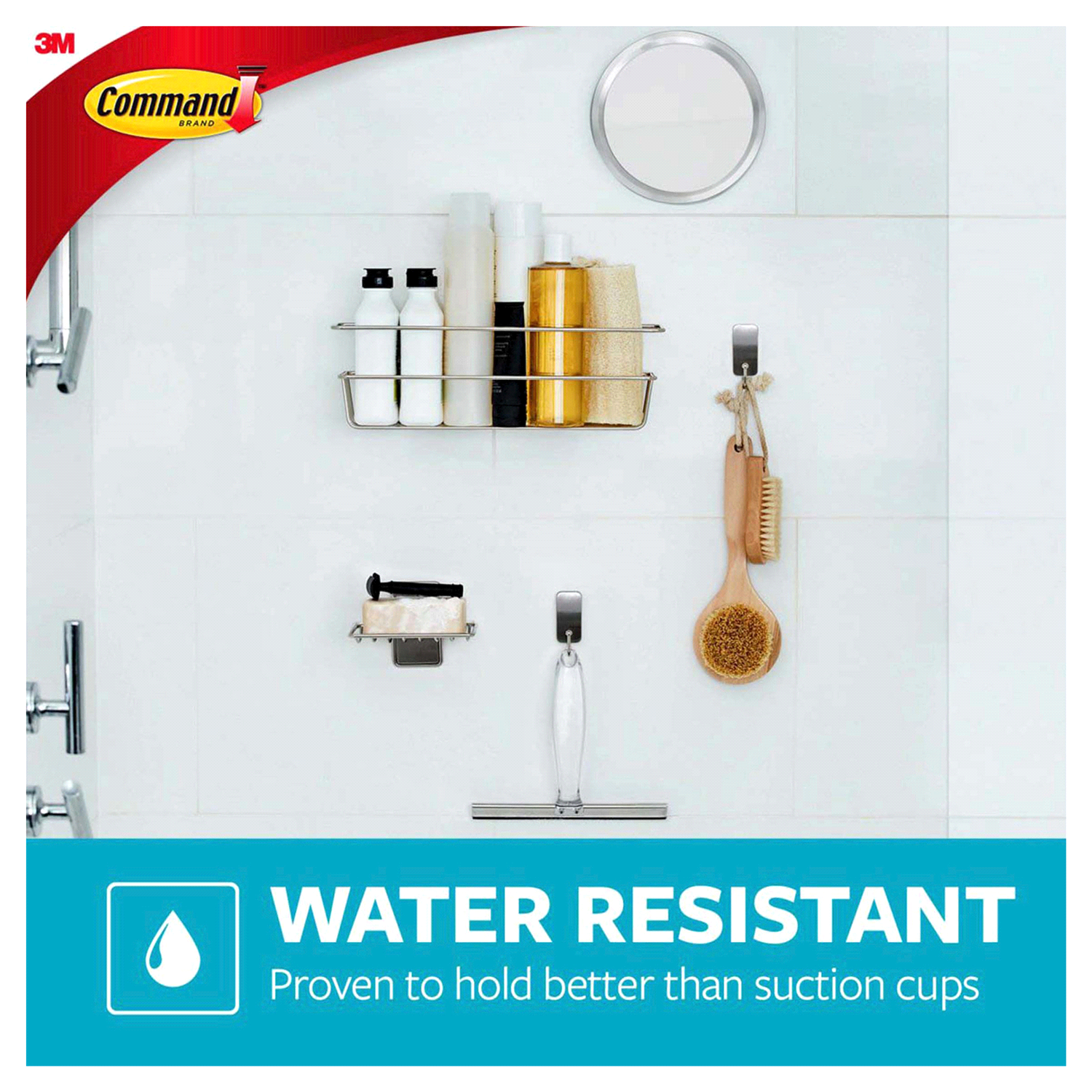 slide 5 of 5, Command Modern Reflections Hook With Water-Resistant Strips Large, 1 ct