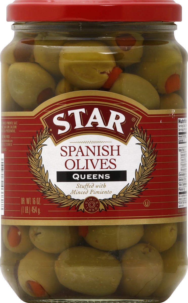 slide 1 of 2, STAR Olives 16 oz, 16 oz