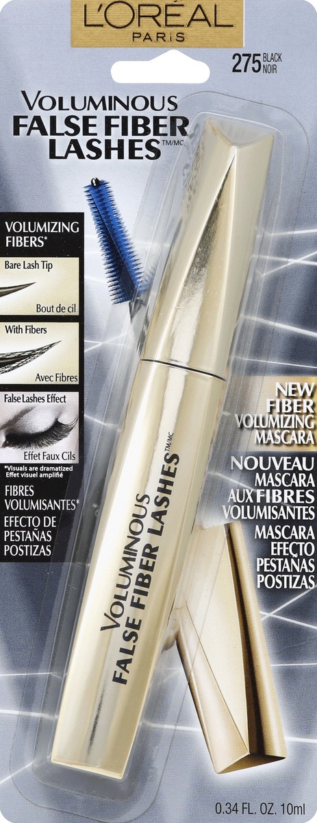 slide 2 of 2, L'Oréal Voluminous False Fiber Lashes Black Mascara, 0.34 fl oz