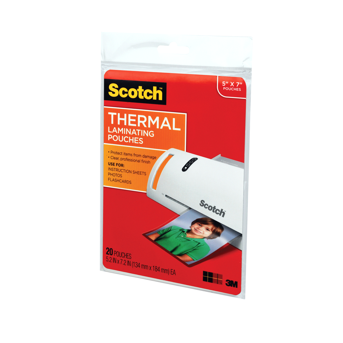 slide 3 of 4, Scotch Thermal Pouches, 20 ct; 5 ft x 7 in