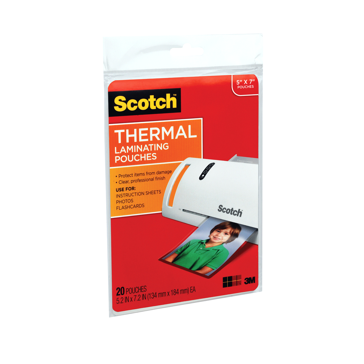 slide 2 of 4, Scotch Thermal Pouches, 20 ct; 5 ft x 7 in