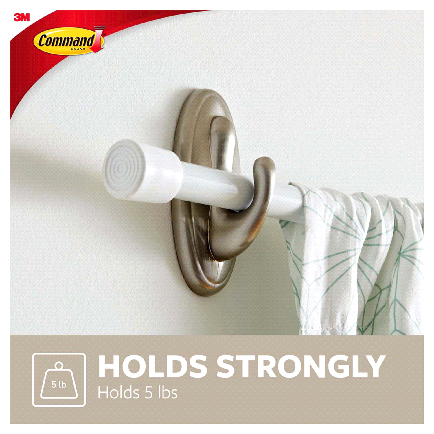 slide 2 of 5, Command Large Sized Traditional Decorative Hook Nickel, 1 ct