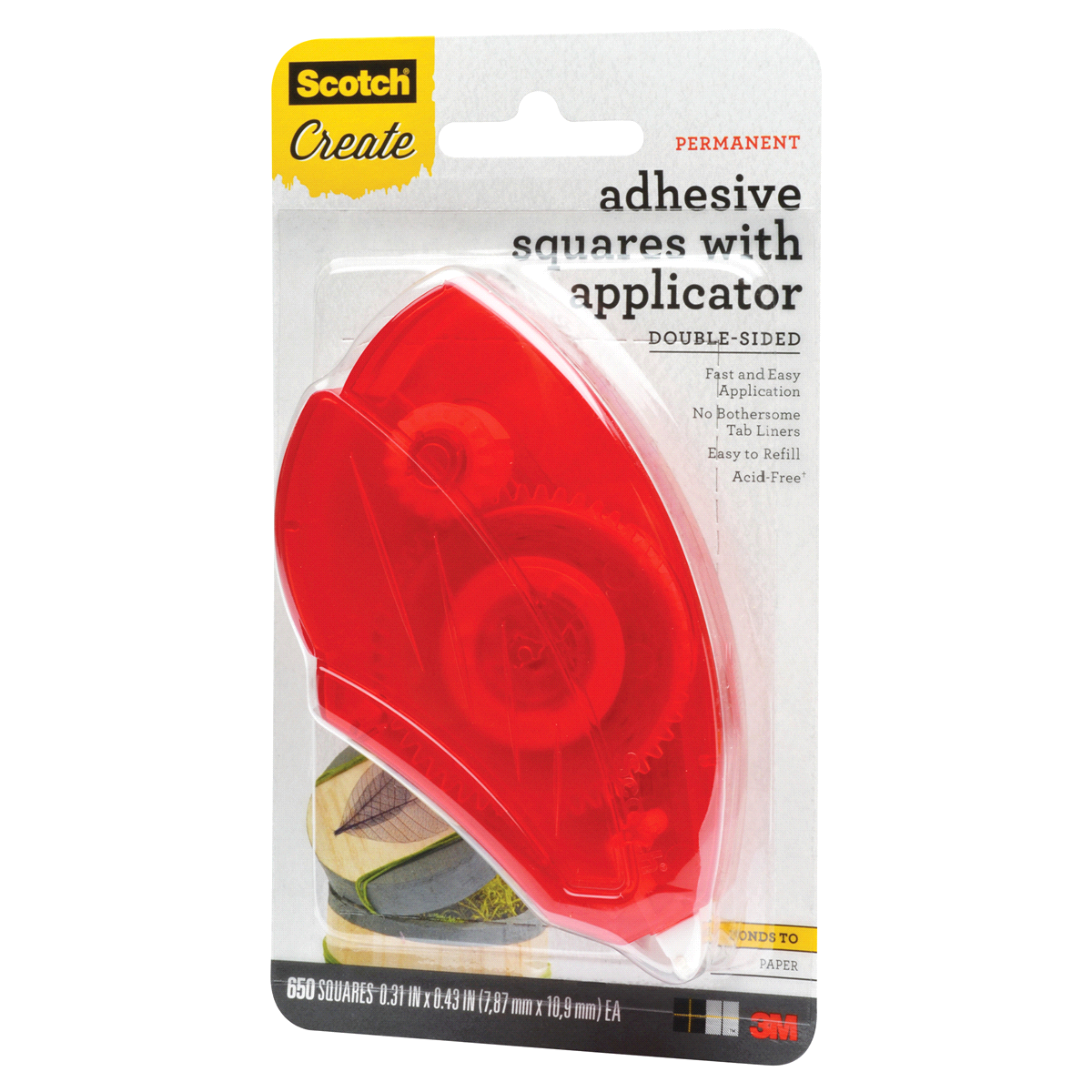 slide 2 of 3, Scotch Adhesive Squares with Applicator, 1 ct