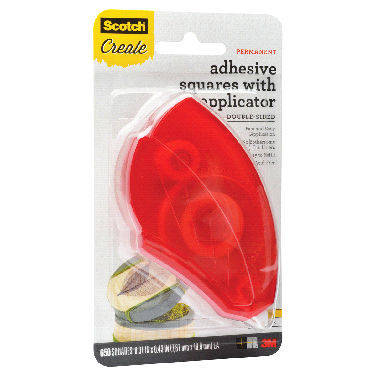 slide 3 of 3, Scotch Adhesive Squares with Applicator, 1 ct