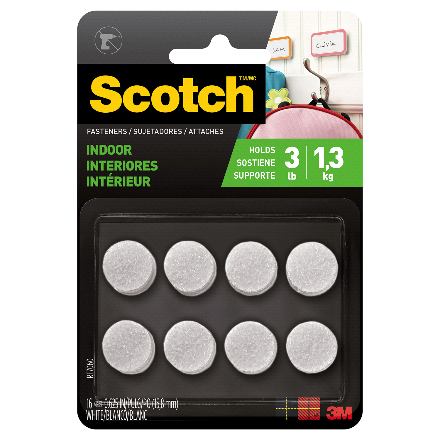 slide 1 of 5, Scotch Fastener Dots Permanent - White, 16 ct