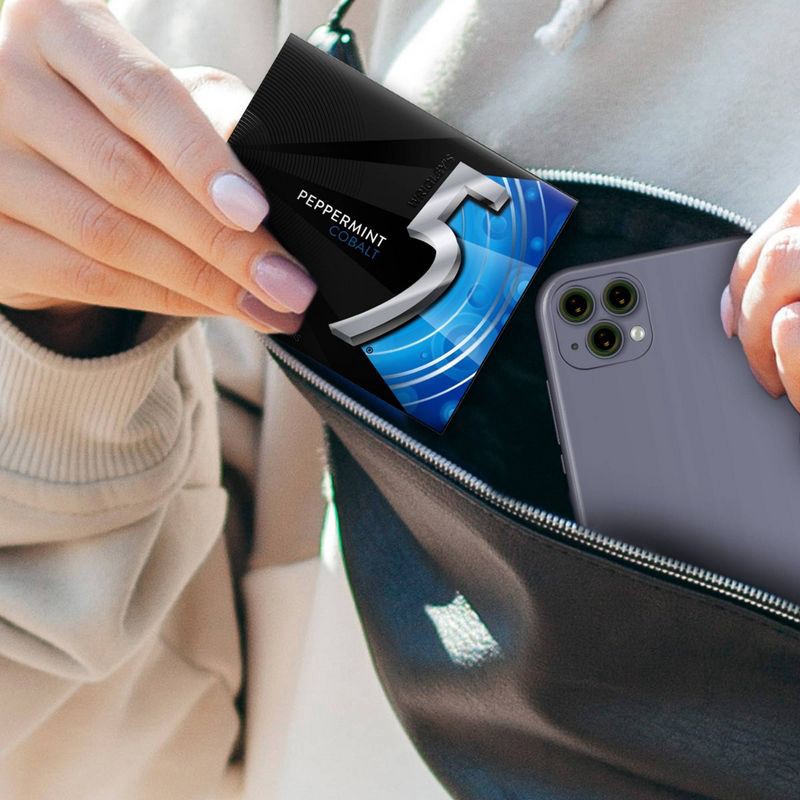 slide 6 of 12, 5 Gum Sugar-Free Peppermint Cobalt Chewing Gum - 15ct/6pk, 15 ct, 6 ct