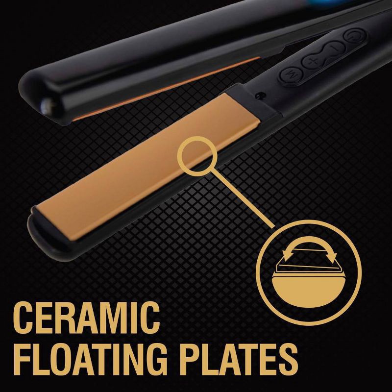 slide 3 of 7, CHI Tourmaline Ceramic Flat Iron - Black - 1", 1 ct