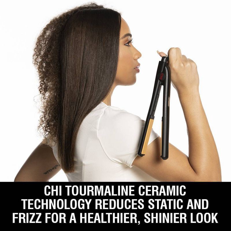 slide 6 of 7, CHI Tourmaline Ceramic Flat Iron - Black - 1", 1 ct