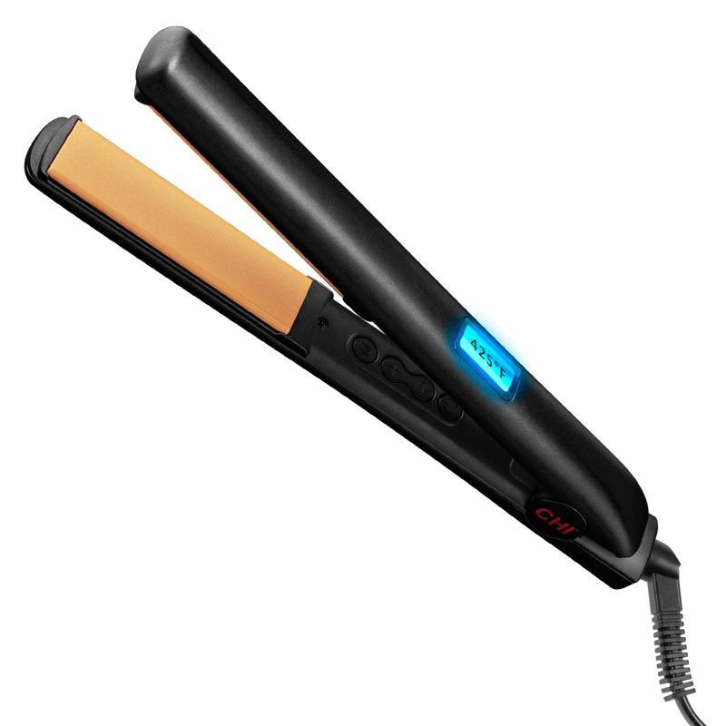 slide 1 of 7, CHI Tourmaline Ceramic Flat Iron - Black - 1", 1 ct
