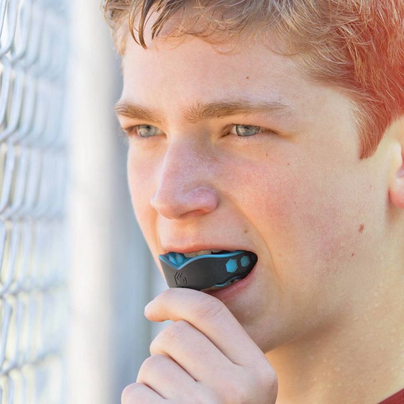 slide 5 of 7, Shock Doctor Gel Max Youth - Blue/Black: EVA Conversion Guard for Ages 5-10, 1 ct