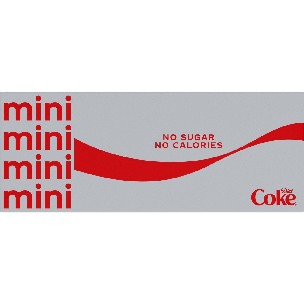 slide 4 of 6, Diet Coke - 10pk/7.5 fl oz Mini-Cans, 10 ct; 7.5 fl oz