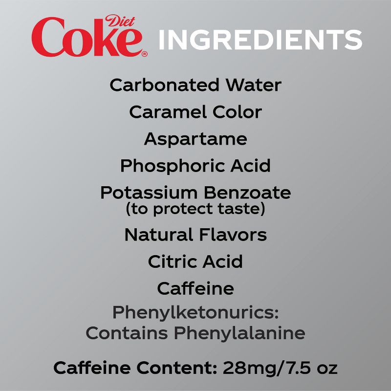 slide 6 of 7, Diet Coke Soda - 10pk/7.5 fl oz Mini-Cans, 10 ct; 7.5 fl oz