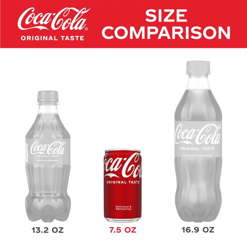 slide 3 of 9, Coca-Cola Soda - 10pk/7.5 fl oz Mini-Cans, 10 ct; 7.5 fl oz