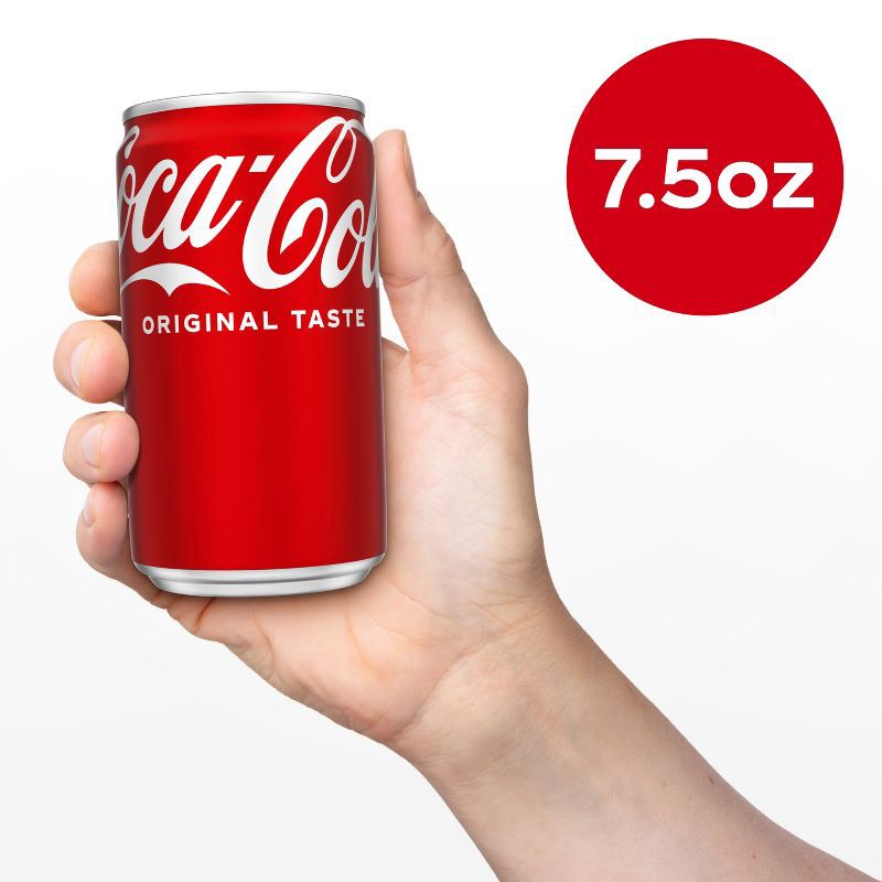slide 6 of 8, Coca-Cola Soda - 10pk/7.5 fl oz Mini-Cans, 10 ct; 7.5 fl oz