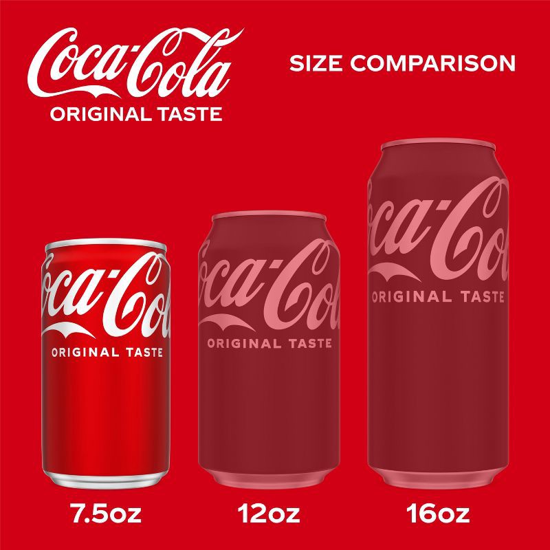 slide 4 of 8, Coca-Cola Soda - 10pk/7.5 fl oz Mini-Cans, 10 ct; 7.5 fl oz