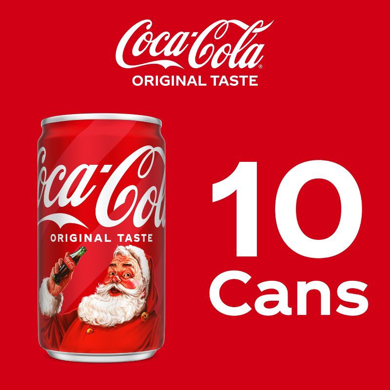 slide 4 of 6, Coca-Cola Soda - 10pk/7.5 fl oz Mini-Cans, 10 ct; 7.5 fl oz