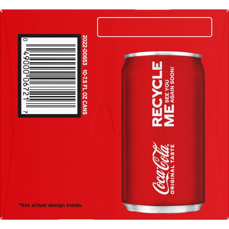 slide 4 of 9, Coca-Cola - 10pk/7.5 fl oz Mini-Cans, 10 ct; 7.5 fl oz