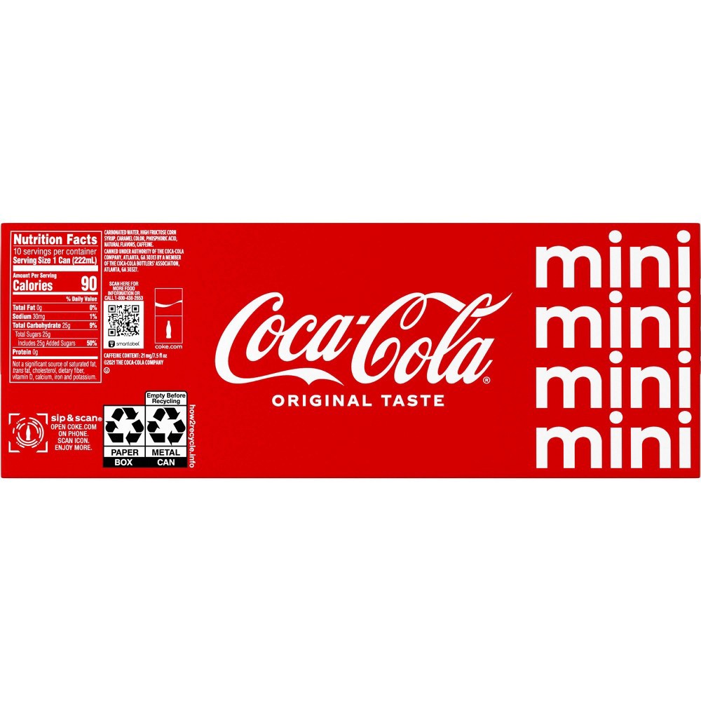slide 4 of 9, Coca-Cola Fridge Pack Cans, 7.5 fl oz, 10 Pack, 10 ct; 7.5 fl oz