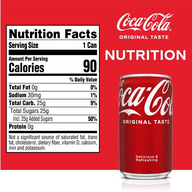 slide 6 of 9, Coca-Cola Soda - 10pk/7.5 fl oz Mini-Cans, 10 ct; 7.5 fl oz