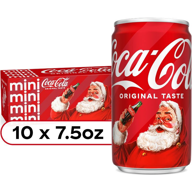 slide 1 of 6, Coca-Cola Soda - 10pk/7.5 fl oz Mini-Cans, 10 ct; 7.5 fl oz