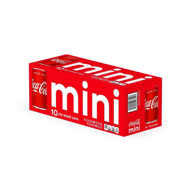 slide 7 of 9, Coca-Cola - 10pk/7.5 fl oz Mini-Cans, 10 ct; 7.5 fl oz