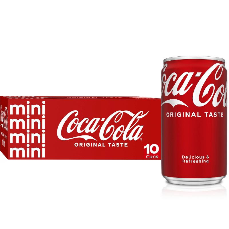 slide 1 of 9, Coca-Cola - 10pk/7.5 fl oz Mini-Cans, 10 ct; 7.5 fl oz