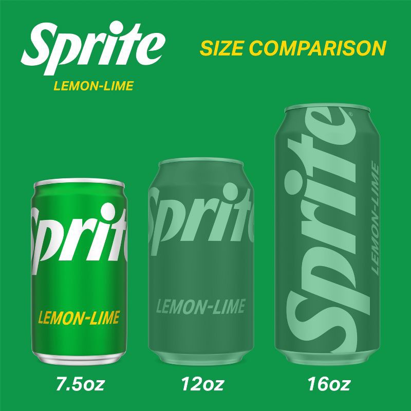 slide 5 of 7, Sprite Soda - 10pk/7.5 fl oz Mini-Cans, 10 ct; 7.5 fl oz