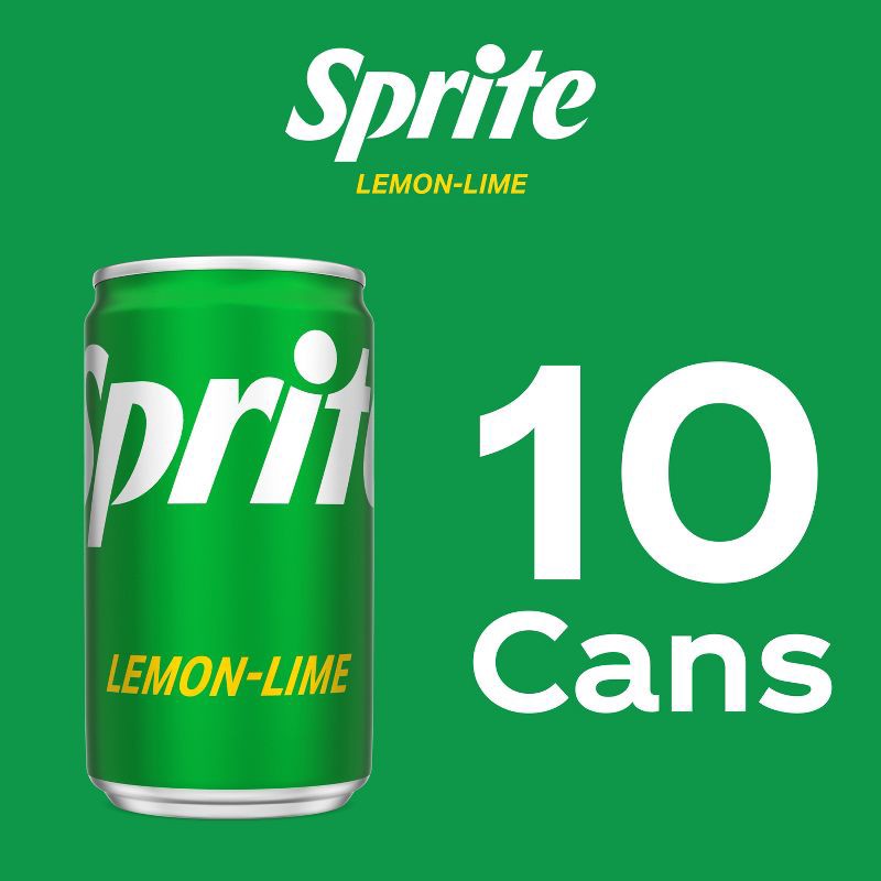 slide 2 of 7, Sprite Soda - 10pk/7.5 fl oz Mini-Cans, 10 ct; 7.5 fl oz