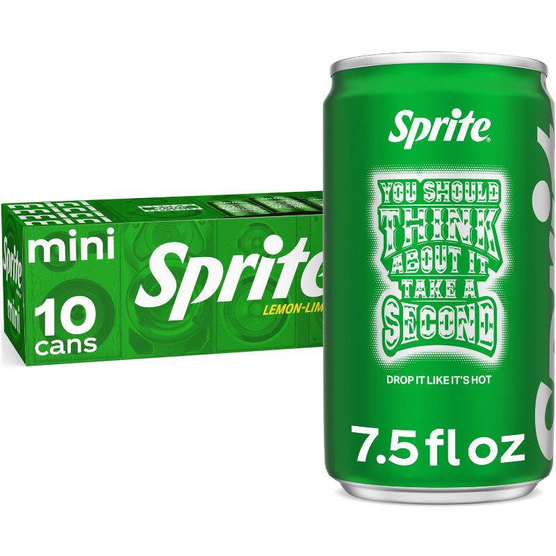 slide 1 of 12, Sprite Soda - 10pk/7.5 fl oz Mini-Cans, 10 ct; 7.5 fl oz