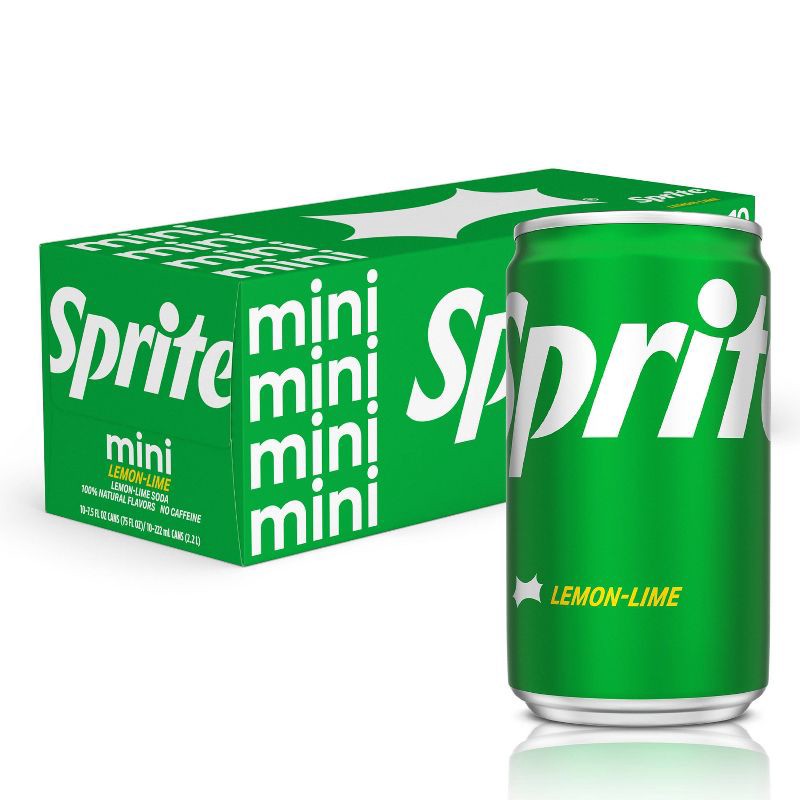 slide 1 of 7, Sprite Soda - 10pk/7.5 fl oz Mini-Cans, 10 ct; 7.5 fl oz