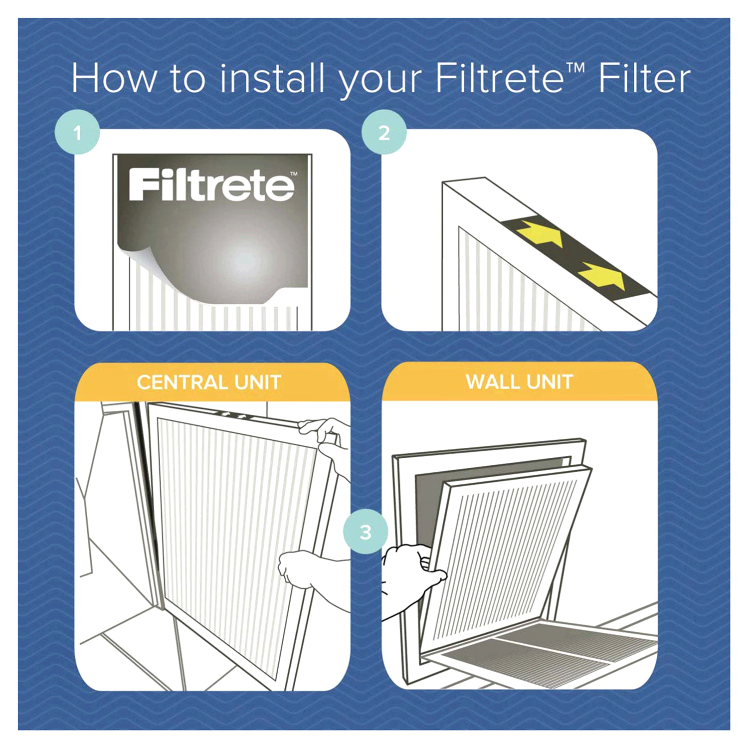 slide 4 of 5, 3M Filtrete Micro Allergen Reduction Filter, 16 in x 20 in x 1 in, 2 ct