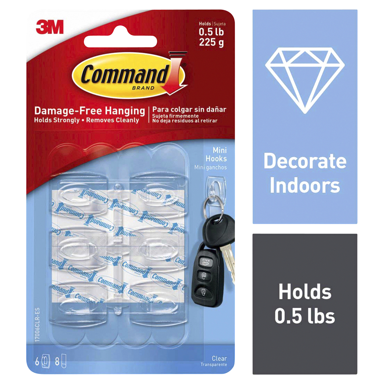 slide 1 of 5, Command Clear Hooks Mini 1 ea, 1 ct