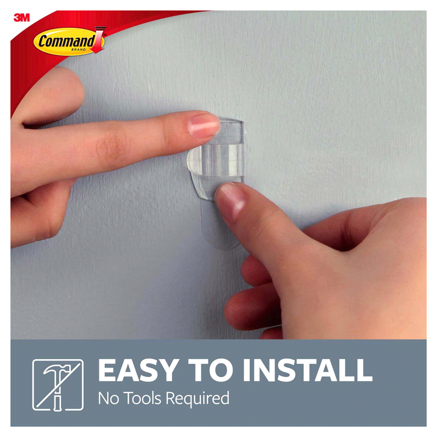 slide 3 of 5, 3M Command Clear Damage Free Round Cord Clips, 10 ct