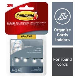 3M Command Clear Damage Free Round Cord Clips
