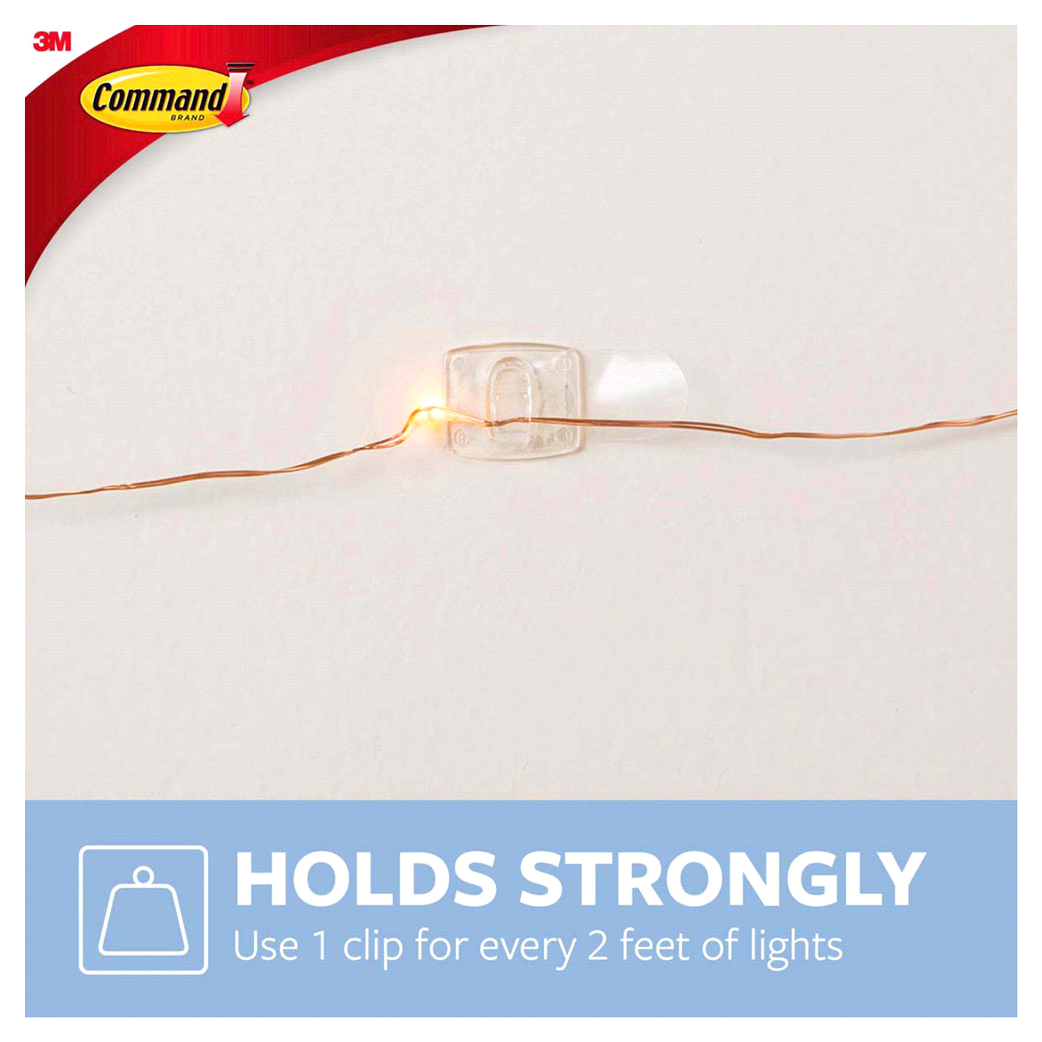 slide 2 of 5, 3M Command Damage-Free Clear Decorating Clips, 20 ct