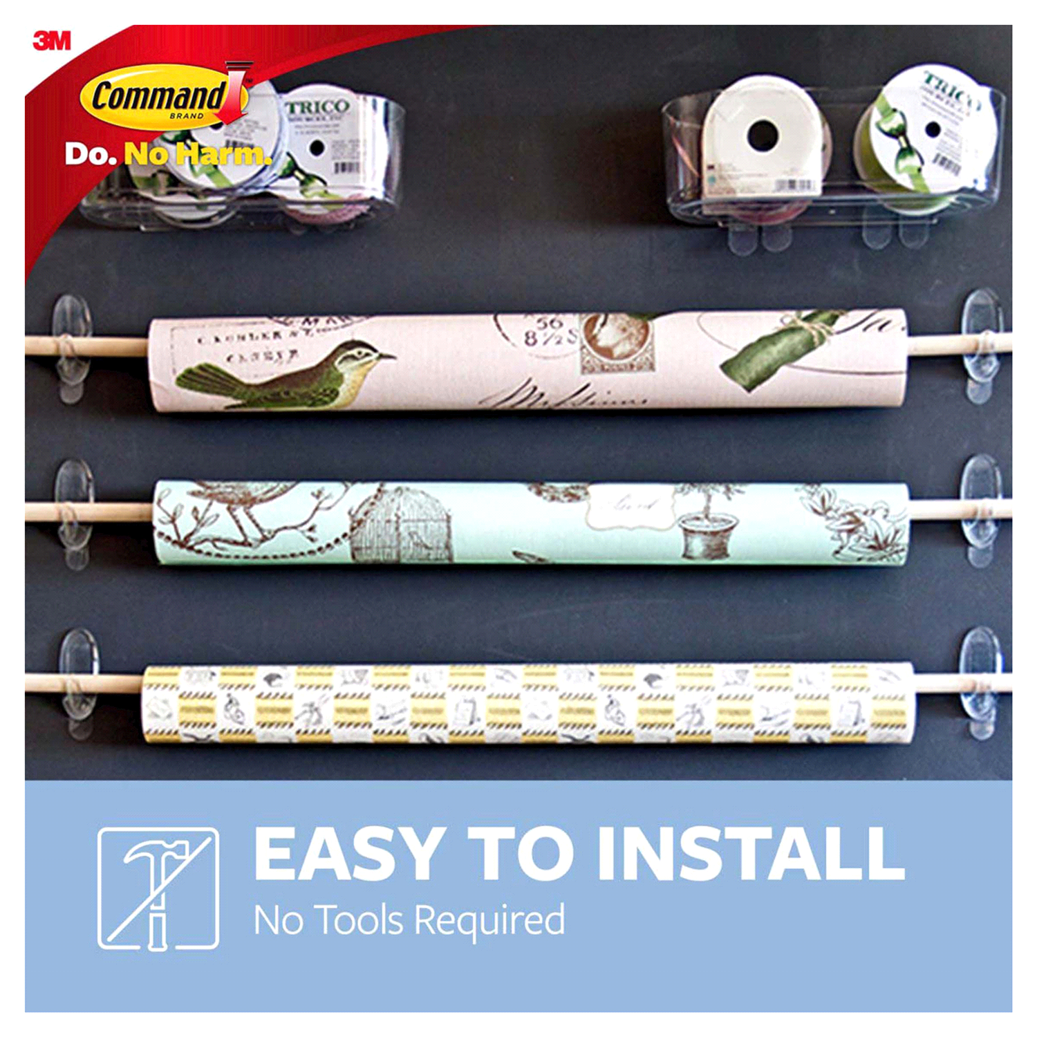 slide 3 of 5, Command Medium Sized Decorative Hooks Clear, 1 ct