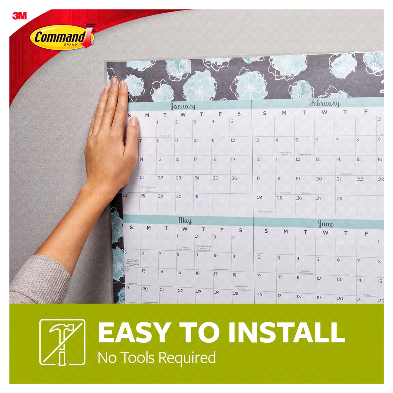 slide 3 of 5, 3M Command(TM) Poster Strips 17024-OFES, 1 ct