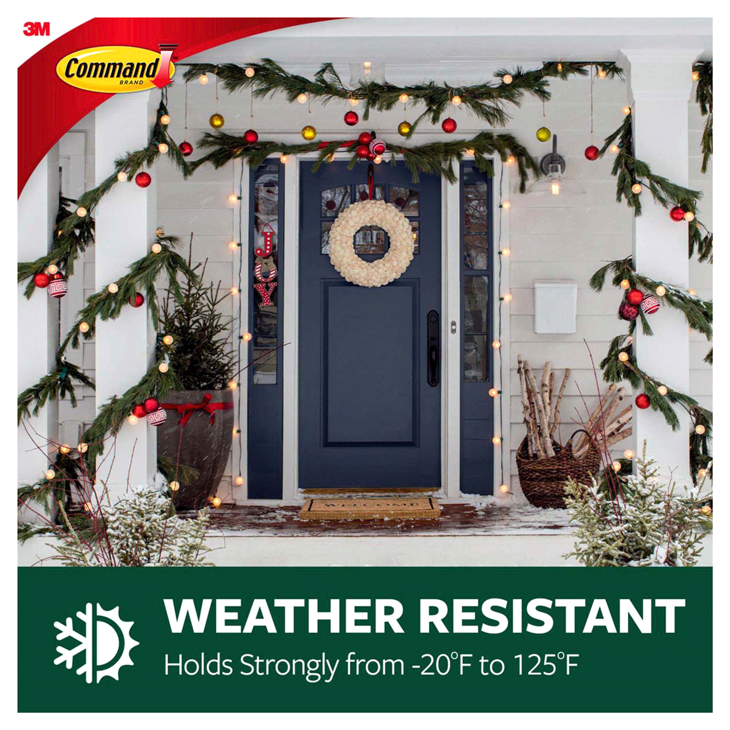 slide 5 of 5, Command Medium Sized Outdoor Window Decorative Hooks with Strips Clear, 1 ct