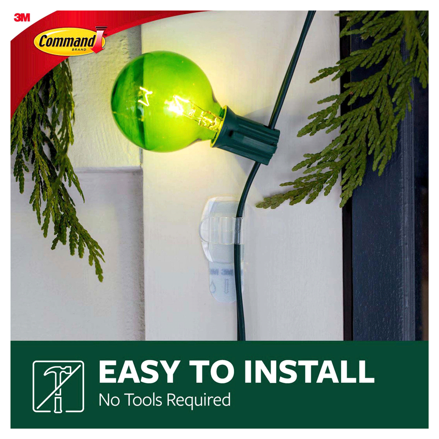 slide 3 of 5, Command Damage-Free Hanging Outdoor Light Clips 1 ea, 1 ct