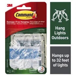 Command Damage-Free Hanging Outdoor Light Clips 1 ea